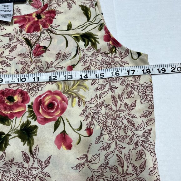 Vintage Sag Harbor Dress‎ Women 6P Floral Red Maxi Tie Back Cottagecore Grunge - Picture 7 of 8